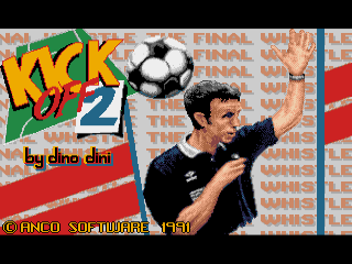 Kick Off 2 title screen for Amiga